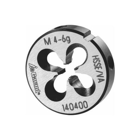 Garant M4X0.7 HSS-E Round Die, for High Tensile Steels, Closed/Pre-Slit Form 140400 M4